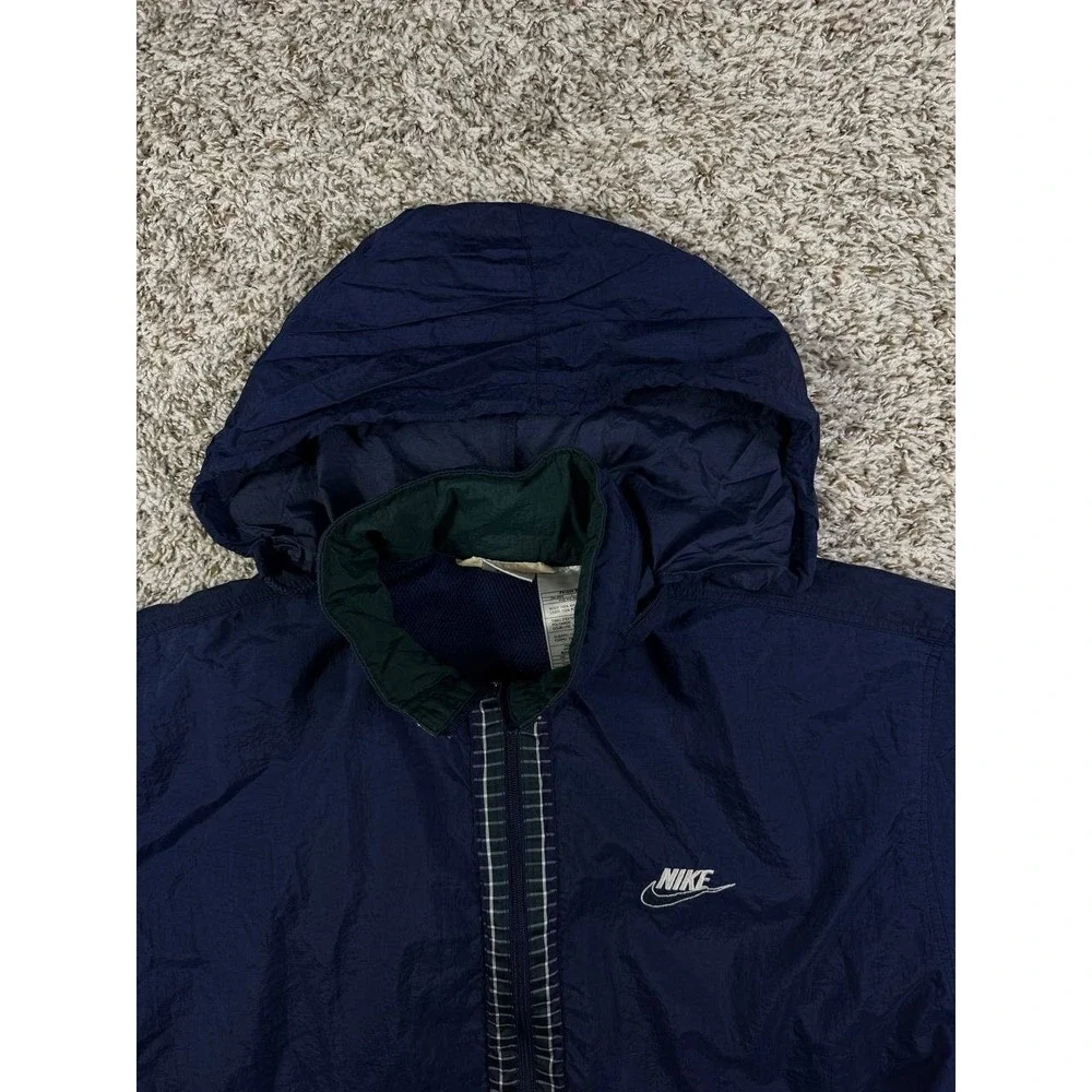 Vintage 90s Nike Windbreaker Nylon Jacket Navy Men's Size Large